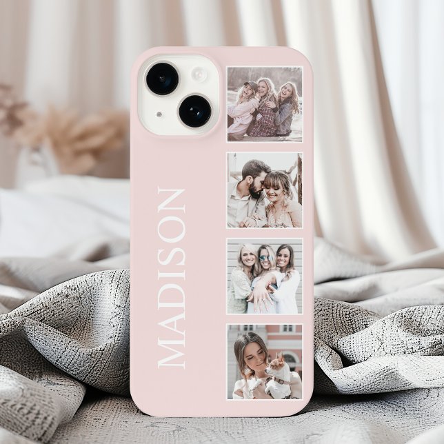 Colagem Personalizada de Fotos Rosa Personalizada (Criador carregado)