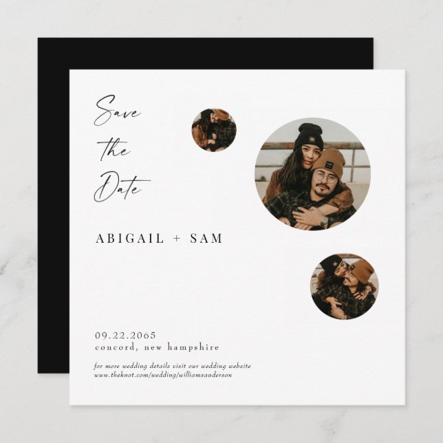 Colagem Praça de Fotos Salvar o Convite de Data (Frente/Verso)