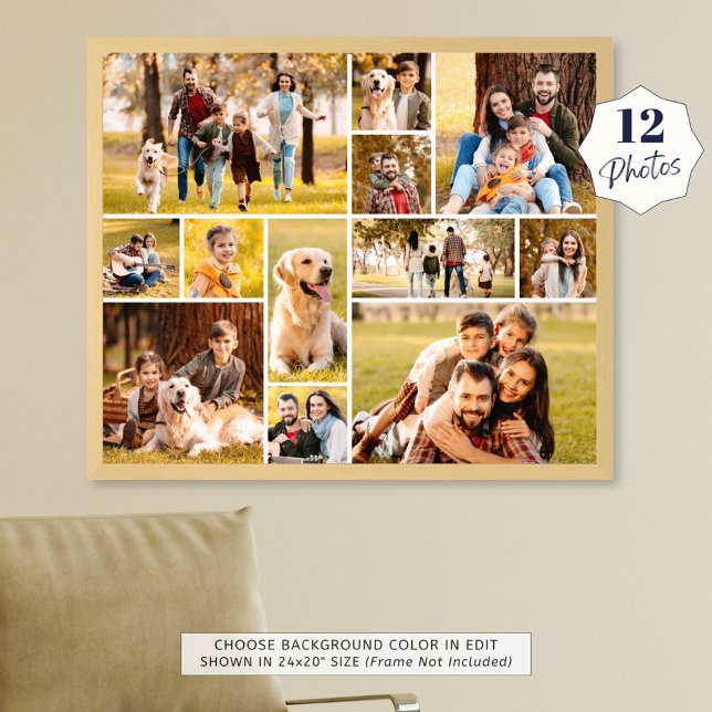 Colagem Única de 12 Fotos Minimalista Simples Foto (Criador carregado)