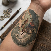 Colagem Vintage Japonesa Gótica Adesivo