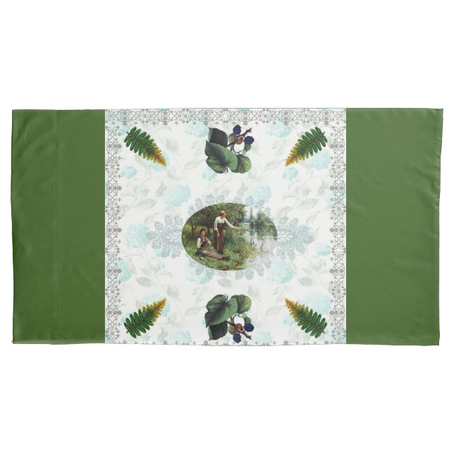 Colagem Vintage Retro com rendas e flores (Frente)