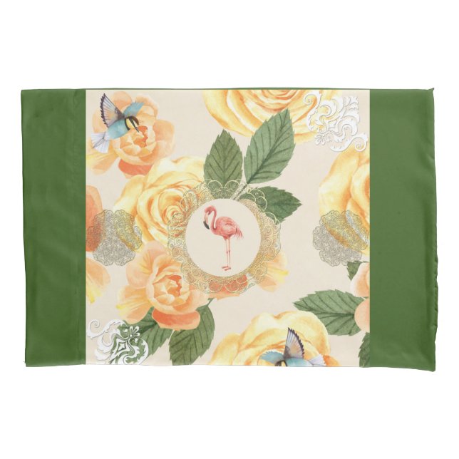 Colagem Vintage Retro com rendas e flores (Frente-Esquerda)