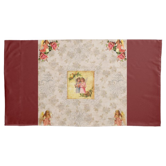 Colagem Vintage Retro com rendas e flores (Frente-Esquerda)