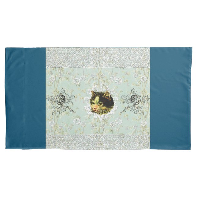 Colagem Vintage Retro com rendas e flores (Frente)