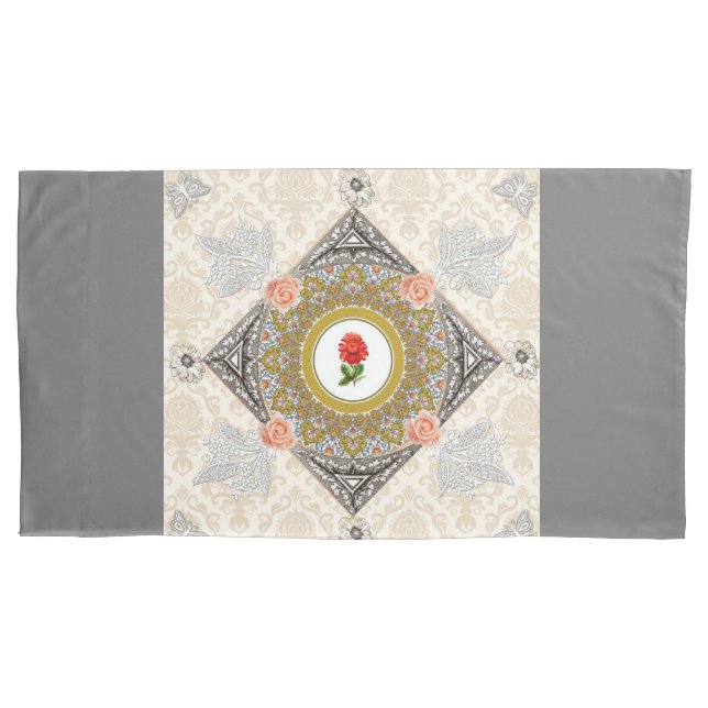 Colagem Vintage Retro com rendas e flores (Frente-Esquerda)