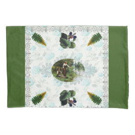 Colagem Vintage Retro com rendas e flores