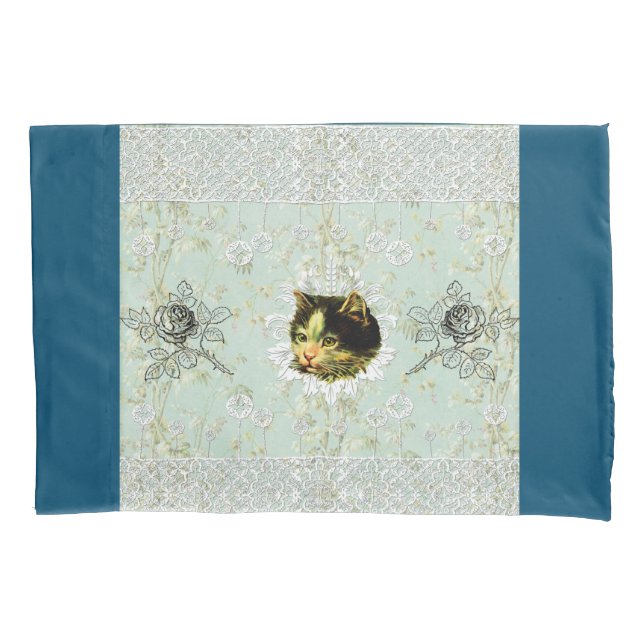 Colagem Vintage Retro com rendas e flores (Frente)