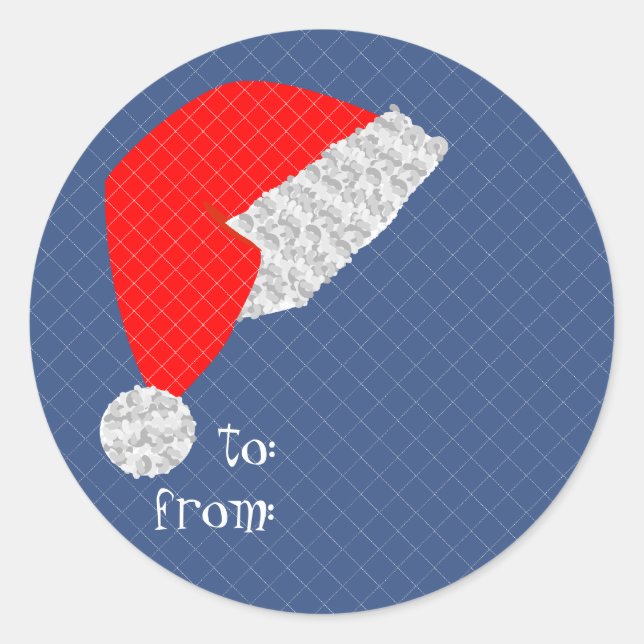 colante de etiqueta do natal presente 'to from' (Frente)