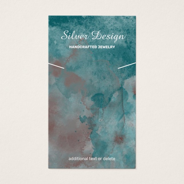 Colar Aquarela com Pão Rusty Teal - Placa de Exibi (Frente)