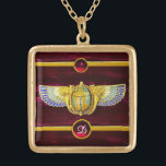 COLAR BANHADO A OURO ANTIQUE EGÍPCIO WINGAN SCARAB/CORNUCOPIA JEWEL<br><div class="desc">Elegante joia egípcia de esmalte de ouro com grandes asas e dois ouros de milho em fundo vermelho de burlagem. . Elaboração gráfica digital por Búlgaro Lumini</div>