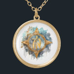 Colar Banhado A Ouro *~*AP87 Nordic Artsy RUNE VIKING Inspirado Antigo<br><div class="desc">(Procure no AP87 itens Viking ou AP40 para itens semelhantes ) - NECKLACE. A imagem é grande, portanto, sinta-se livre para TRANSFERIR para qualquer PRODUTO ZAZZLE que você escolher. JOIAS COM INTENÇÃO (R) - crie sua própria intenção. Use esta legal arte artística criativa moderna, mas vintage, linda alma chegando à...</div>