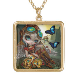 Colar Banhado A Ouro "Arrastamento de Clockwork"