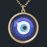 Colar Banhado A Ouro Charme Nazar Mati Mau Grego<br><div class="desc">Proteja-se da energia negativa e atraia boa sorte com este lindo colar de mau de ouro falso. O mau é um símbolo de proteção e de advertência contra a mau em muitas culturas, como a turca, a grega e o Médio Oriente. Acredita-se que vestir um colar de mau pode protegê-lo...</div>