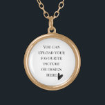 Colar Banhado A Ouro DIY, personalizado<br><div class="desc">Você pode personalizar facilmente este produto. Você pode carregar seu design no formato JPG clicando no botão azul personalizar.</div>