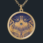 Colar Banhado A Ouro Embarcação Antiga,Golfinhos,Dourado,Azul Marinho N<br><div class="desc">Design náutica elegante e elegante,  com uma pedra brilhante 3d,  facilmente personalizável com suas próprias iniciais e texto,  gráficos 3D e elaboração gráfica digital por parte do Búlgaro Lumini.</div>