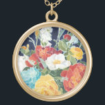 Colar Banhado A Ouro Florestas da meia-noite<br><div class="desc">Floral</div>