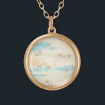 Colar Banhado A Ouro Primavera Misty Flowers<br><div class="desc">Linda e vintage arte japonesa - excelente para casamentos</div>