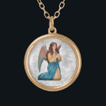 Colar Banhado A Ouro *~* Vintage AP40 Classic Angel Kneeling Rezando<br><div class="desc">(ID de pesquisa AP40 para designs semelhantes) Transferir para outros produtos, se desejar. Vintage ROUND Dourada design com doce arte clássica de uma jovem fêmea ANGEL KNEELING REZANDO. * Vintage Romântica melhorada Energeticamente Retro Antro Antique ANGEL faux Glitter diamond pave Background. ANGEL KNEELING e PRAYING com um fundo brilhante de...</div>
