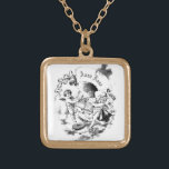 Colar Banhado A Ouro *~* Vintage Cupid AP40 Cherub Lendo Livros<br><div class="desc">(ID de pesquisa AP40 para designs semelhantes )) NECKLACE com placa Dourada - Ângulos QUADRADOS. PERSONALIZE e PERSONALIZE com seu NOME, que aparecerá na ROLAGEM. Vintage Victorian Retro Old Antique ENGRAVED Classic Art of ANGELS / CHERUBS / CUPIDS reading BOOKS and SCROLLS. * Vintage Romântica Avançada Energeticamente Retro Antiquado CHERUB...</div>