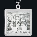 Colar Banhado A Prata A ereção do tabernáculo<br><div class="desc">A ereção da escola inglesa do tabernáculo pelas crianças de Israel na região selvagem situada em um colecção privada. O a ereção do tabernáculo pelas crianças de Israel na região selvagem foi criada em torno do século XIX.</div>