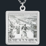 Colar Banhado A Prata A ereção do tabernáculo<br><div class="desc">A ereção da escola inglesa do tabernáculo pelas crianças de Israel na região selvagem situada em um colecção privada. O a ereção do tabernáculo pelas crianças de Israel na região selvagem foi criada em torno do século XIX.</div>