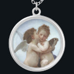 Colar Banhado A Prata Amor e Psyche<br><div class="desc">L'Amour et Psyche, desafia a pintura a óleo de William-Adolphe Bouguereau (1825-1905).</div>