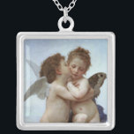 Colar Banhado A Prata Amor e Psyche<br><div class="desc">L'Amour et Psyche, desafia a pintura a óleo de William-Adolphe Bouguereau (1825-1905).</div>