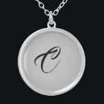 Colar Banhado A Prata Anagram Letter C necklace<br><div class="desc">the letter C anagram</div>