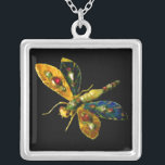 COLAR BANHADO A PRATA ANTIQUE DRAGONFLY JEWEL<br><div class="desc">Elegante e colorido ouro clássico,  joia de esmalte com rubis,  pérolas,  diamantes em cores azuis amarelas. . Elaboração gráfica digital e fotográfica digital por Búlgaro Lumini. Parte da nova coleção ARCADIA.</div>