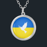 Colar Banhado A Prata Bandeira da Ucrânia - Vara da Paz - Liberdade - Pa<br><div class="desc">Ucrânia - Paz - Bandeira Ucraniana - Apoio à Liberdade - Solidariedade - Forte Juntos - Vitória da Liberdade! Vamos faz do mundo um lugar melhor - todos juntos! Um mundo melhor começa - depende - precisa de você também! Você pode transferir para mais de 1000 produtos Zazzle. Redimensionar e...</div>
