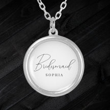 Bridesmaid de Script Minimalista Branco