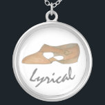 Colar Banhado A Prata Calçado de professor de dança moderna lírica Tan M<br><div class="desc">Apresenta uma ilustração original de um calçado de dança lírica bronzeada, com LYRICAL em uma cinza bonito. Excelente para o seu dançarino ou professor favorito. Não vê o que está procurando? Precisa de ajuda para a personalização? Clique em "rebeccaheartsny" (canto superior direito) e em "contate este designer" para criar algo...</div>
