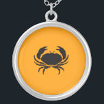 Colar Banhado A Prata Caranguejo-preto-em-laranja-no-oceano<br><div class="desc">Desbloqueie seu crustáceo interno com o nosso Oceano Brilho, ícones marítimos, charme de colar de caranguejo preto-em-laranja, com um pingente de joalharia. Nossa design saborosa é perfeitamente personalizável. Você pode mudar o tamanho, a posição, a cor, e, se você está se sentindo realmente caranguejo, o número de caranguejos, junto com...</div>