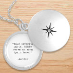 Colar Banhado A Prata Crie sua própria cotação<br><div class="desc">Crie o seu colar de aspas personalizado Funciona a tipografia de máquina minimalista.</div>