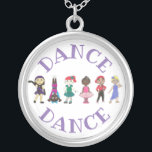 Colar Banhado A Prata DANCE Balé Tap Jazz - Dançarina de Acrobáticos Lír<br><div class="desc">O marcador original ilustrado à mão e o design de "classe de dança" de caneta e tinta apresenta uma linha de dançarinos bonitos de desenho animado. Os estilos de dança mostrados incluem jazz, acro, torneira, balé, hip hop e lírico. Perfeito para sua dançarina, estúdio, professor ou equipe de dança favorita,...</div>