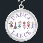 Colar Banhado A Prata DANCE Balé Tap Jazz - Dançarina de Acrobáticos Lír<br><div class="desc">O marcador original ilustrado à mão e o design de "classe de dança" de caneta e tinta apresenta uma linha de dançarinos bonitos de desenho animado. Os estilos de dança mostrados incluem jazz, acro, torneira, balé, hip hop e lírico. Perfeito para sua dançarina, estúdio, professor ou equipe de dança favorita,...</div>
