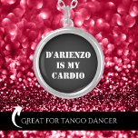 Colar Banhado A Prata D'Arienzo é meu cardio Tanguero Argentino Tango<br><div class="desc">Este incrível colar Tango fará com que todos saibam que você vive argentino tango. Isso também faz aniversário perfeito,  Natal,  Dia de os namorados ou presente de Dia de as mães para o viciado em Tango. Sinta-se livre para comprar em massa para seus amigos tango.</div>