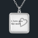 Colar Banhado A Prata eu te amo o coração mais fofo<br><div class="desc">que melhor maneira de dizer que te amo!</div>
