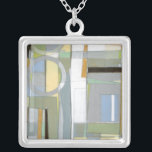 Colar Banhado A Prata Formas Abstrato geométricas coloridas<br><div class="desc">Um original do Norman Wyatt,  este impressão mostra formas abstrato geométricas coloridas que se sobrepõem. Uma peça muito avant garde,  explode em cor e atividade. Se você ama a arte expressionista então esta é a impressão para você!</div>