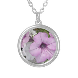 Colar Banhado A Prata Foto de Girly Purple Petunia