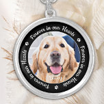 Colar Banhado A Prata Foto Personalizada Pet Do Memorial Do Cão<br><div class="desc">Honre seu melhor amigo com um colar personalizado de memórias fotográficas. Este único colar de memórias de animais de estimação é o presente perfeito para você, família ou amigos para prestar tributo ao seu amado. Esperamos que o seu colar memorial do cão traga-lhe paz, alegria e memórias felizes. Cite "Para...</div>