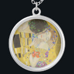 Colar Banhado A Prata Gustav Klimt - The Biss<br><div class="desc">Kuss Beijo/Der - Gustav Klimt em 1907-1908</div>