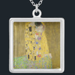 Colar Banhado A Prata Gustav Klimt - The Biss<br><div class="desc">Kuss Beijo/Der - Gustav Klimt em 1907-1908</div>