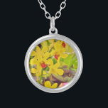 Colar Banhado A Prata Lindas orquídeas de outono amarelas<br><div class="desc">Lindas orquídeas amarelas adoráveis orquídeas amarelas Flores do Flor do Flor. Foto de Sandy Closs Excelente para todas as estações primavera no inverno e outono. tropical,  moderno,  outono,  flor,  flores,  floral,  primavera,  orquídea,  jardim,  casamento,  casamentos,  flores, </div>