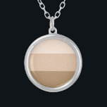 Colar Banhado A Prata Mambre Castanho Strike<br><div class="desc">Trendy Brown Ombre striped.</div>