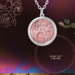 Colar Banhado A Prata Mármore Rosa bonito Salmão<br><div class="desc">Belo design: Flores em Marble! Este design de PINK SALMON PINK PINK é único e de um tipo. É perfeito para mostrar seu estilo. As flores digitais num fundo de mármore em lindos cor-de-rosa-pêssego e cor rosa-de-salmão com um pouco de púrpura é uma mistura perfeita e agradável para os olhos....</div>