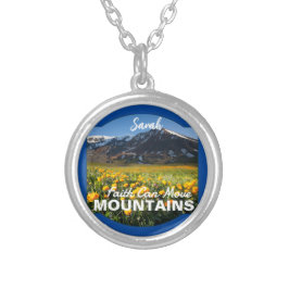 Colar Banhado A Prata Matthew 17:20 Fé Pode Mover Montanhas Personalizad