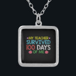 Colar Banhado A Prata Meu Professor Sobreviveu Ao 100º Dia Da Minha Esco<br><div class="desc">Meu Professor Sobreviveu Ao 100º Dia Da Minha Escola</div>