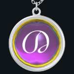 Colar Banhado A Prata Monograma de Ametist Roxo<br><div class="desc">Design único e elegante com gemstone. Modelagem e renderização de enfermeiras muito precisas no 3D Studio Max por parte de Búlgaro Lumini .Part da série Hyper Talismans.</div>