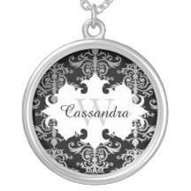 Monograma de damasco elegante